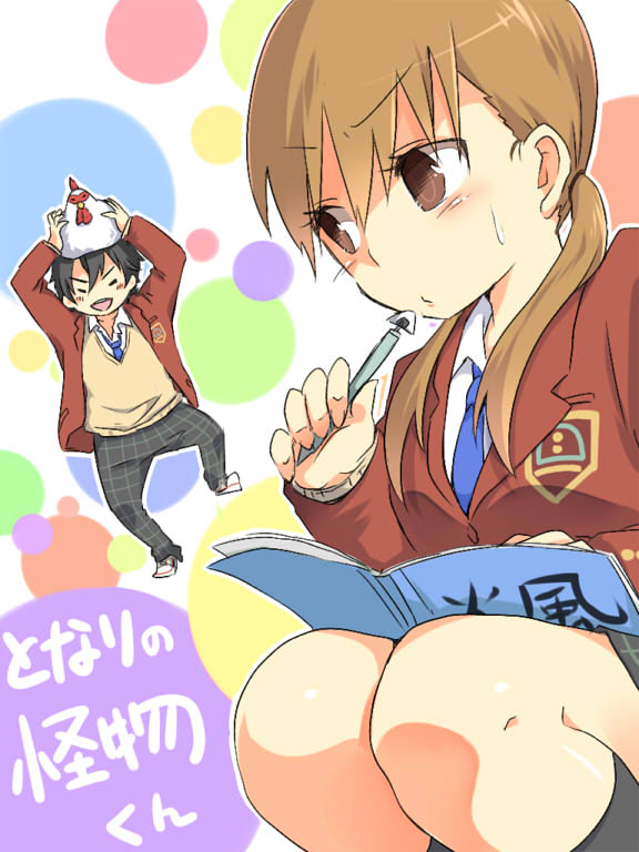mizutani shizuku, yoshida haru, and nagoya (tonari no kaibutsu-kun) drawn by oosuzu_aoi