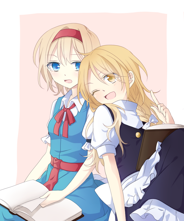 kirisame marisa and alice margatroid (touhou) drawn by tsuno_no_hito