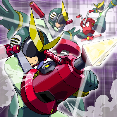 quint (mega man and 1 more) drawn by napo