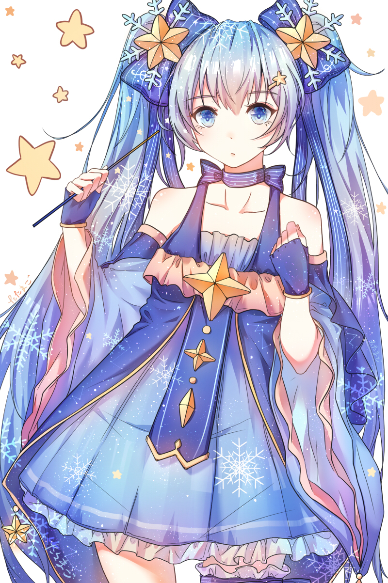 hatsune miku and yuki miku (vocaloid and 1 more) drawn by tatamago
