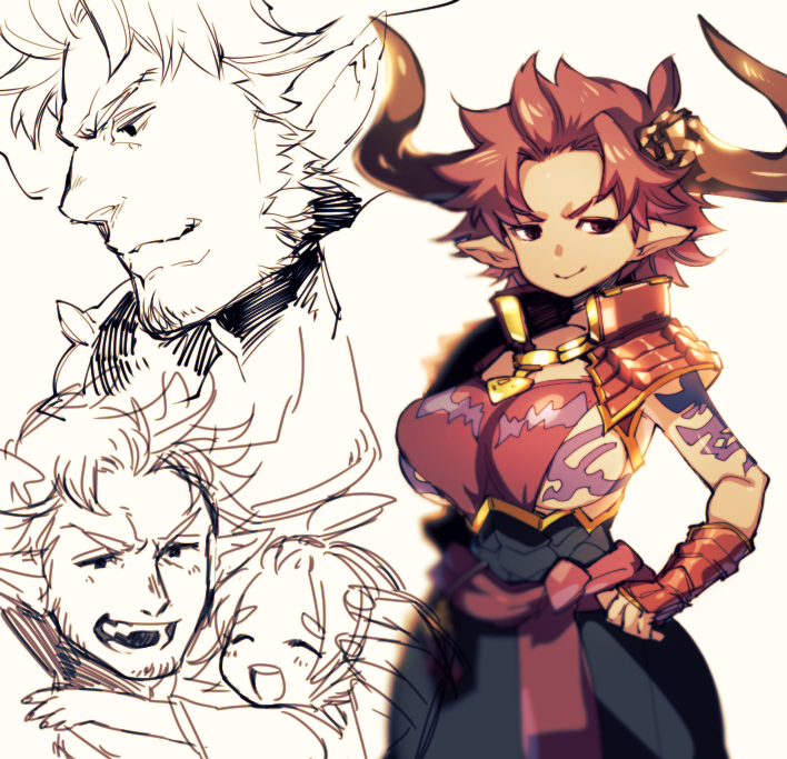 agielba and ardora (granblue fantasy) drawn by norasame_(dagako)