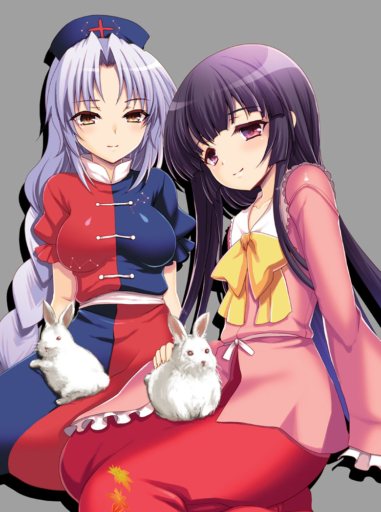 houraisan kaguya and yagokoro eirin (touhou) drawn by kumao_mofumofu