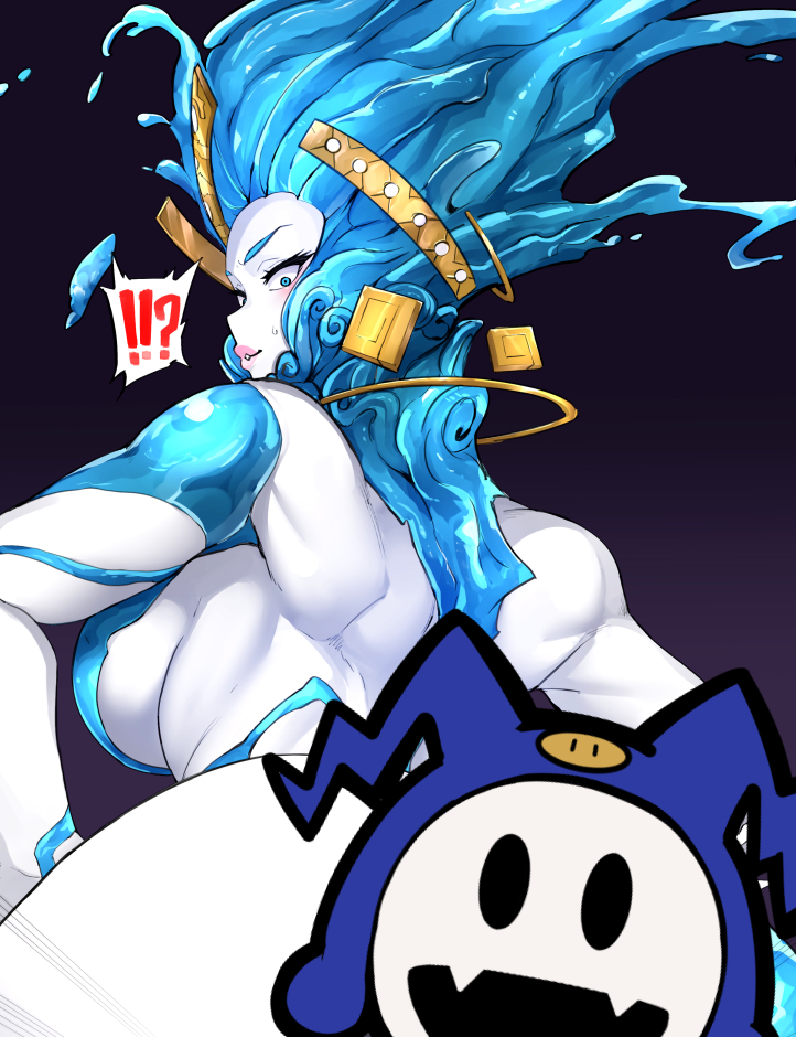 jack frost and anahita (shin megami tensei and 1 more) drawn by nuezou