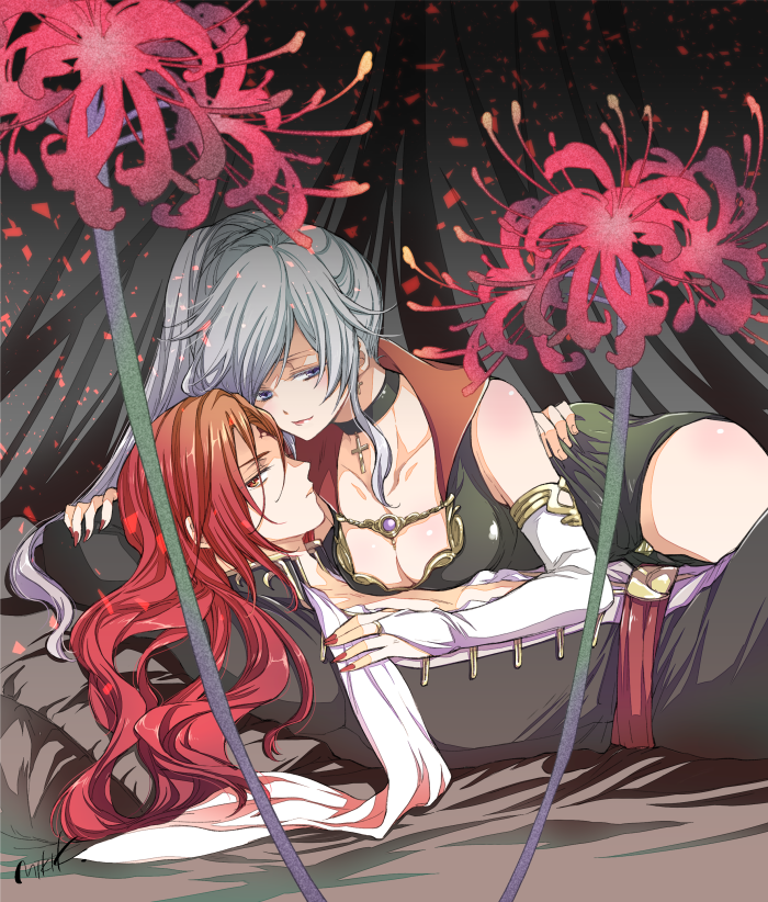 ishtar and julius (fire emblem and 2 more) drawn by kizuki_miki