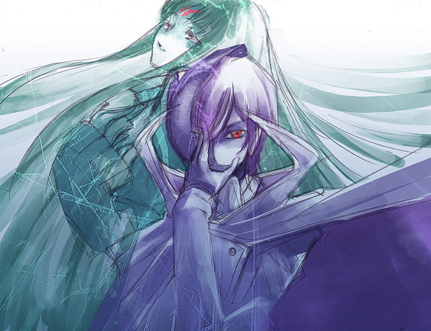 c.c. and lelouch vi britannia (code geass) drawn by thomasz