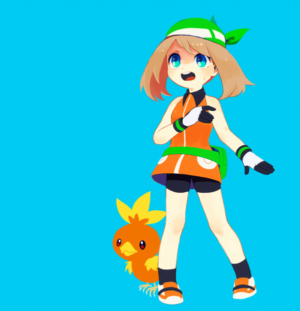 may and torchic (pokemon and 2 more) drawn by tetsuko_(tetsuko009)