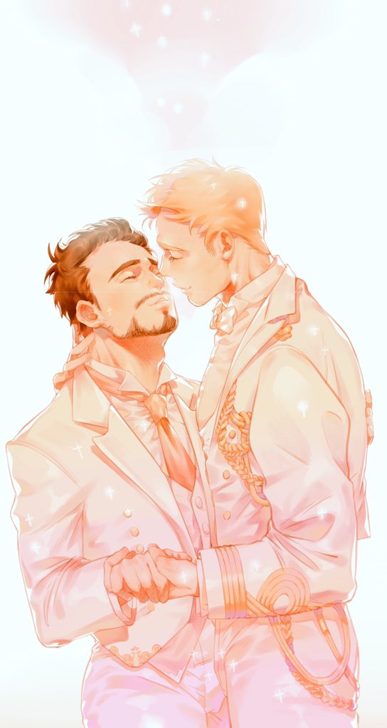 steve rogers and tony stark (marvel and 1 more) drawn by uniiii