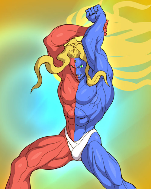gill (street fighter and 1 more) drawn by yamamiya_hiroshi