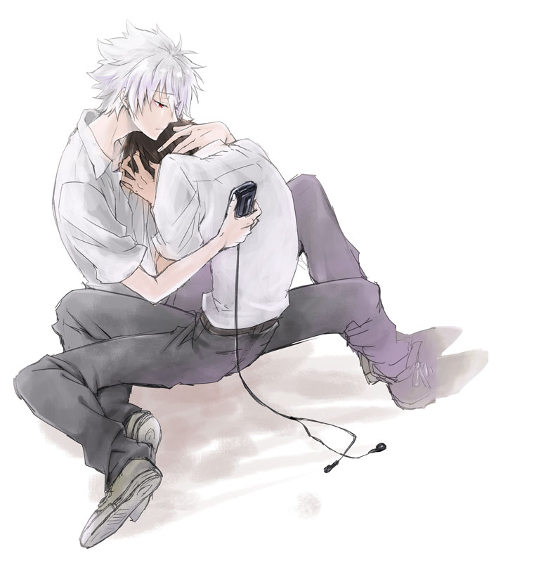 ikari shinji and nagisa kaworu (neon genesis evangelion and 2 more) drawn by 2_(beru)