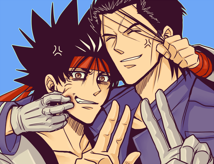 sagara sanosuke and saitou hajime (rurouni kenshin) drawn by kuroto0101