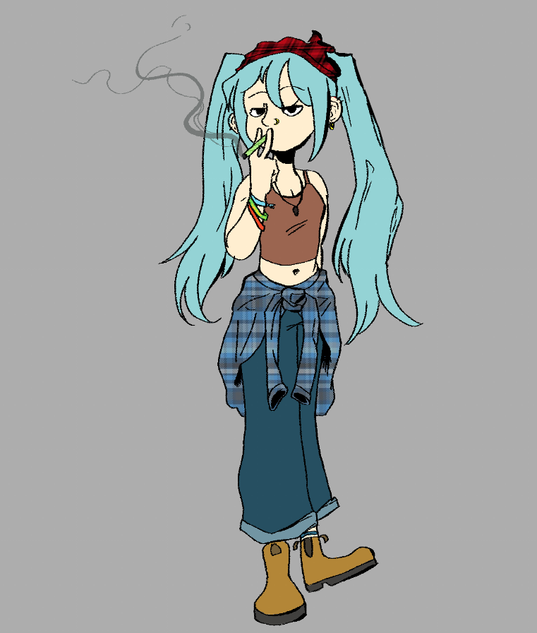 hatsune miku (vocaloid) drawn by dancs