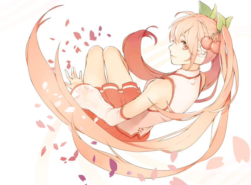 hatsune miku and sakura miku (vocaloid) drawn by nagu