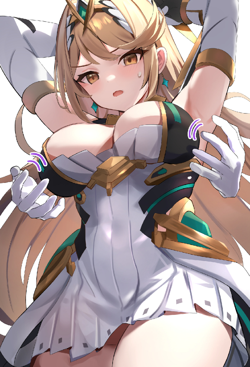 mythra (xenoblade chronicles and 1 more) drawn by tomas_(kaosu22)