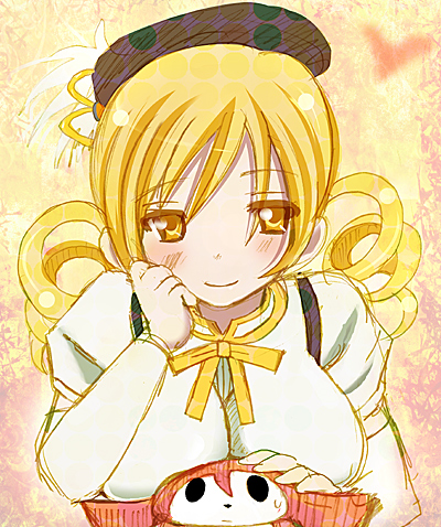 tomoe mami and charlotte (mahou shoujo madoka magica) drawn by pekikokko