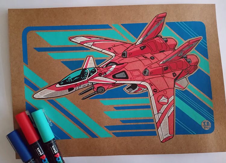 vf-9 (macross and 1 more) drawn by teresa_buongiorno