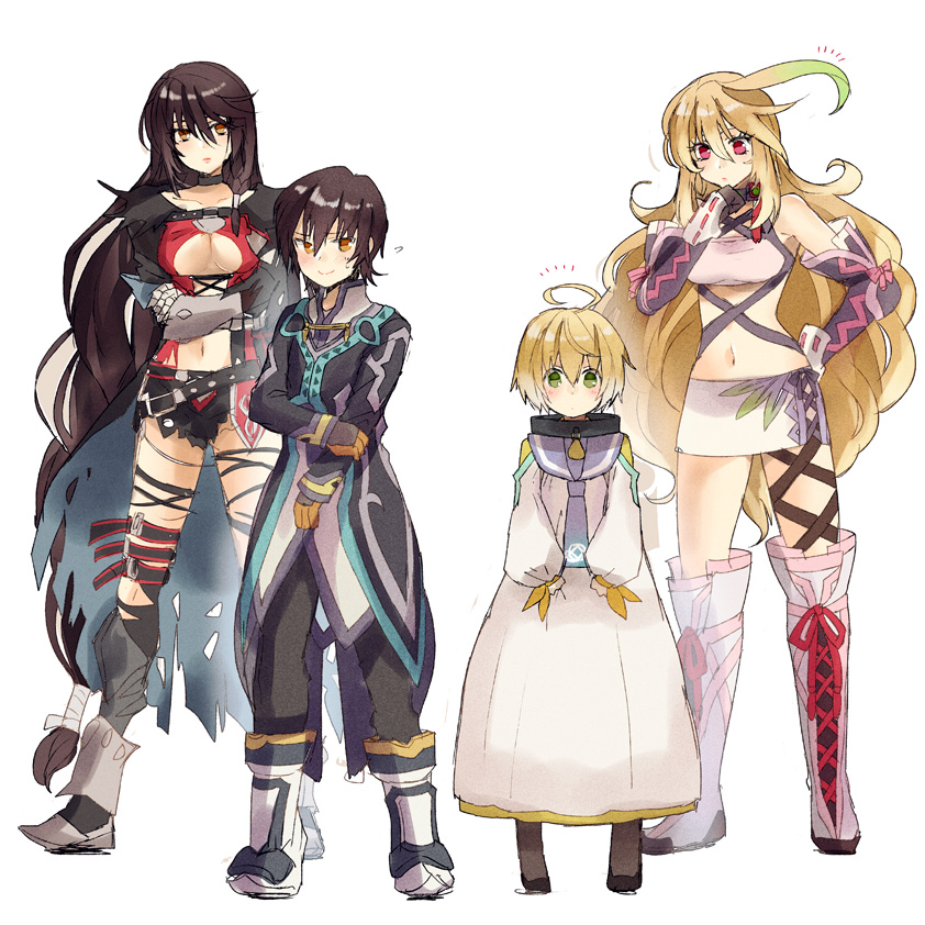 milla maxwell, velvet crowe, jude mathis, and laphicet (tales of and 2 more) drawn by houhou_(black_lack)