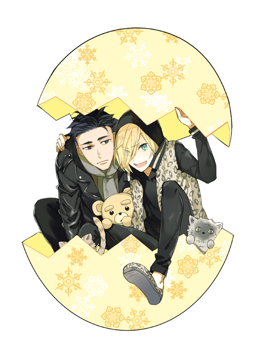 yuri plisetsky and otabek altin (yuri!!! on ice) drawn by nechi774