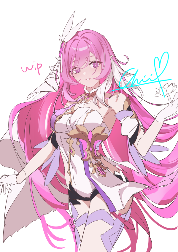 elysia (honkai and 1 more) drawn by angchi