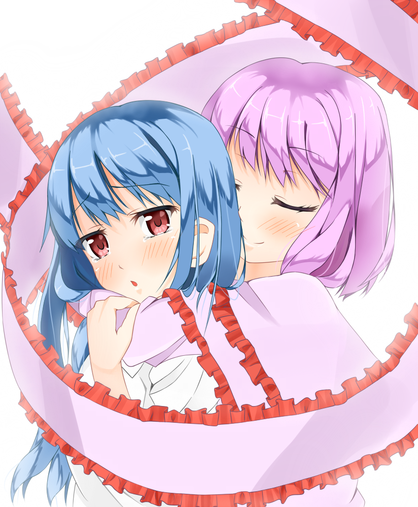 hinanawi tenshi and nagae iku (touhou) drawn by shimazaki_(shimanana77)