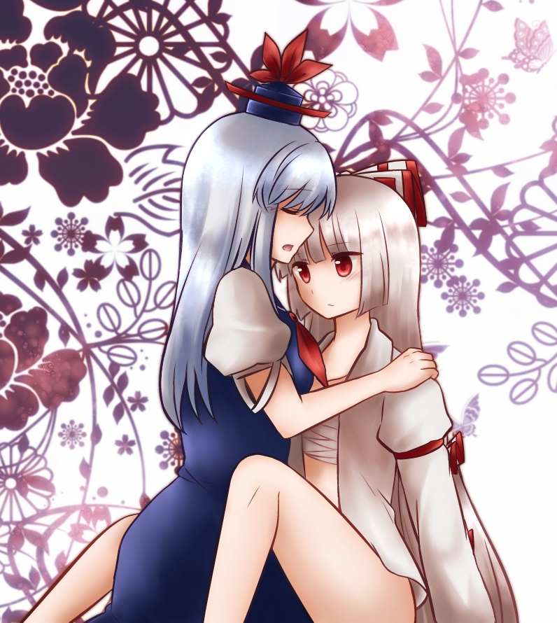 fujiwara no mokou and kamishirasawa keine (touhou) drawn by koto_(shiberia39)