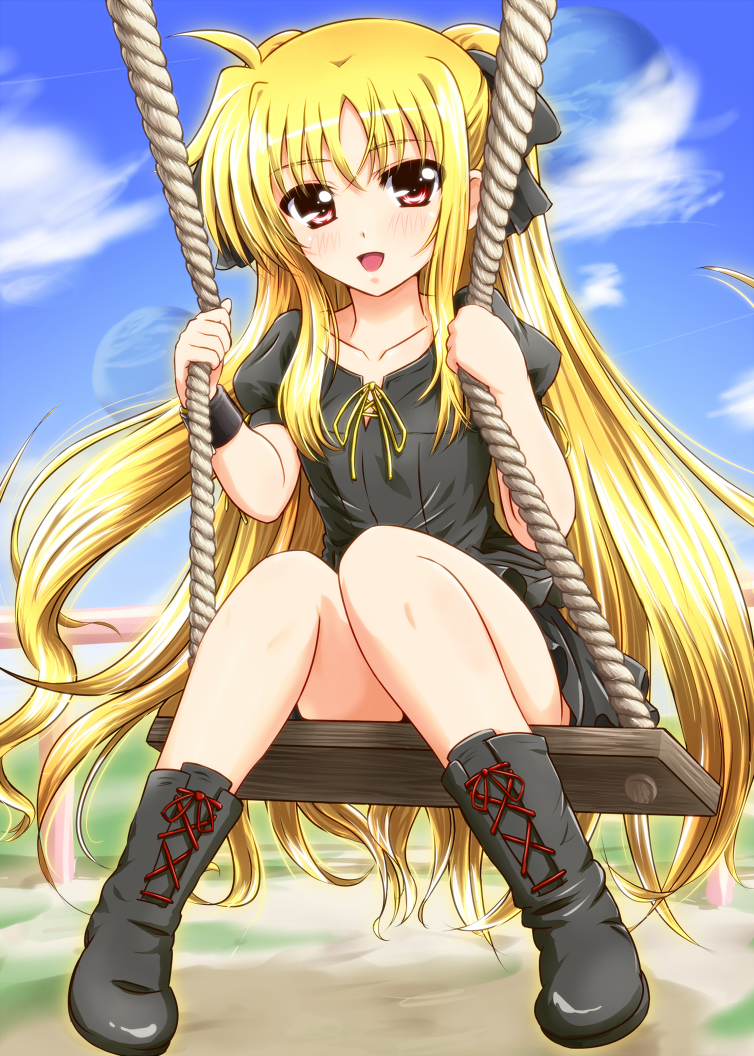 fate testarossa (lyrical nanoha and 2 more) drawn by diesel-turbo