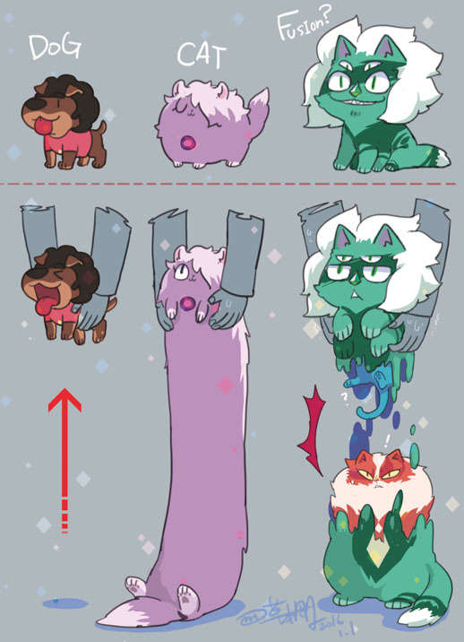lapis lazuli, amethyst, jasper, greg universe, and malachite (steven universe) drawn by fenman