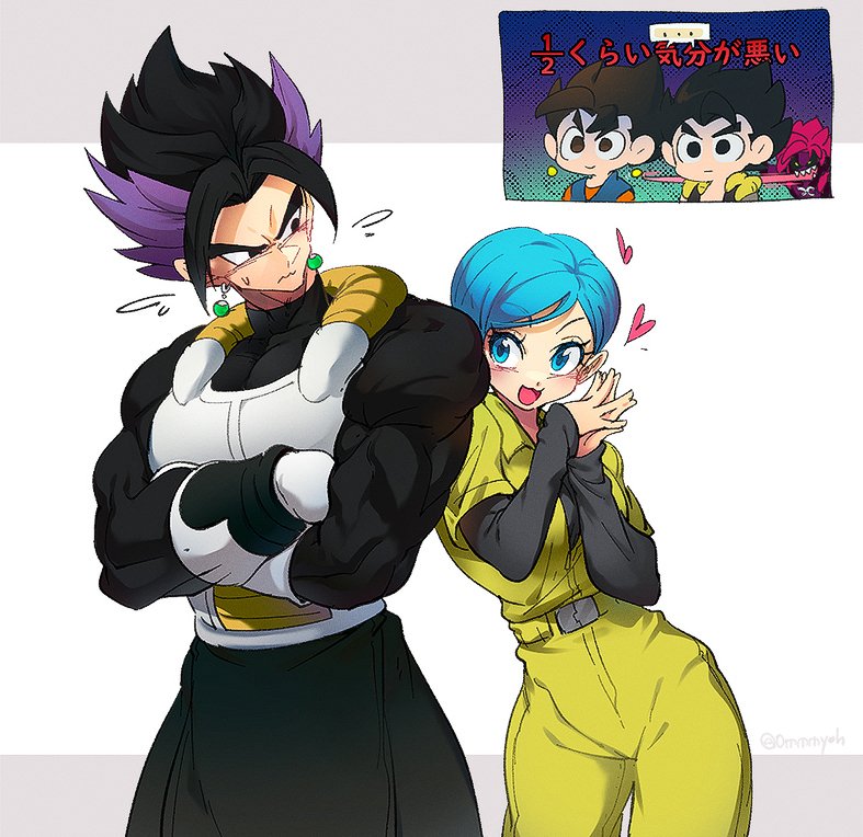 bulma, gogeta, vegetto, fin, dark gogeta, and 1 more (dragon ball and 4 more) drawn by ommmyoh