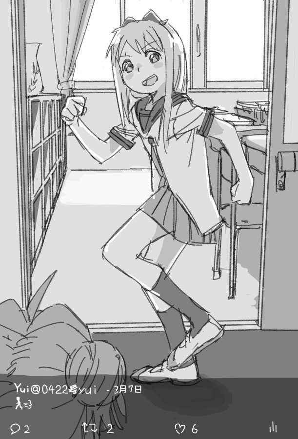 toshinou kyouko and akaza akari (yuruyuri and 1 more) drawn by uuo