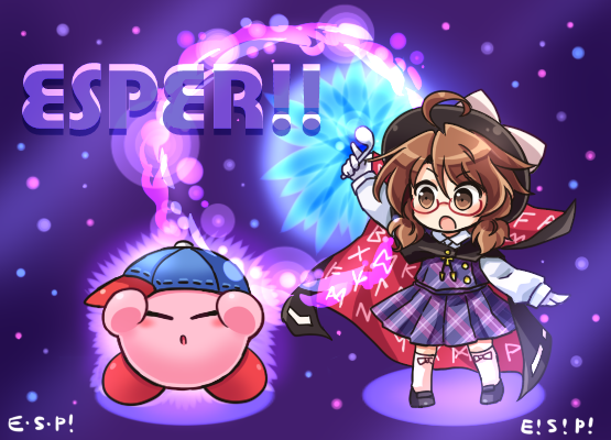 kirby and usami sumireko (touhou and 1 more) drawn by pote_(ptkan)