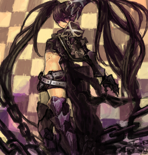 insane black rock shooter (black rock shooter) drawn by mikebosi