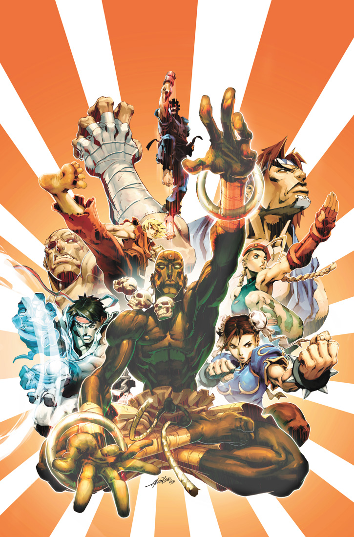 chun-li, cammy white, ryu, ken masters, akuma, and 3 more (street fighter) drawn by alvin_lee and udon_entertainment