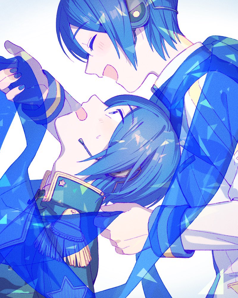 kaito and wonderlands x showtime kaito (vocaloid and 1 more) drawn by kachix2purin