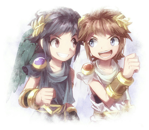 pit and dark pit (kid icarus and 1 more) drawn by azumi_(tks-sd)