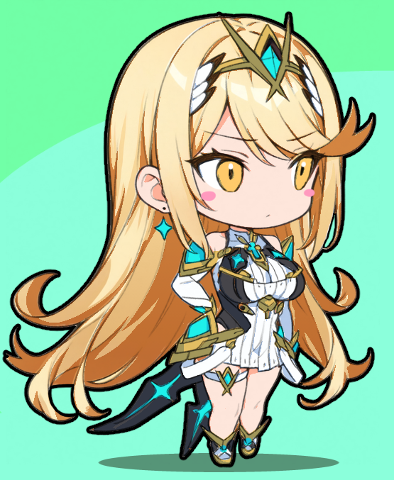 mythra (xenoblade chronicles and 1 more) drawn by kakk_e