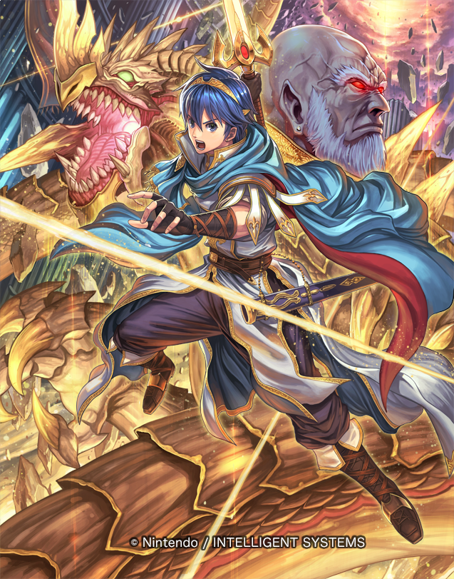 marth and medeus (fire emblem and 2 more) drawn by izuka_daisuke