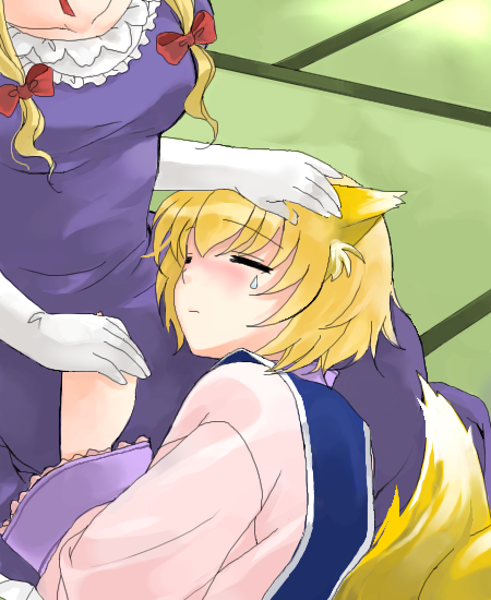 yakumo yukari and yakumo ran (touhou) drawn by coco_(artist)