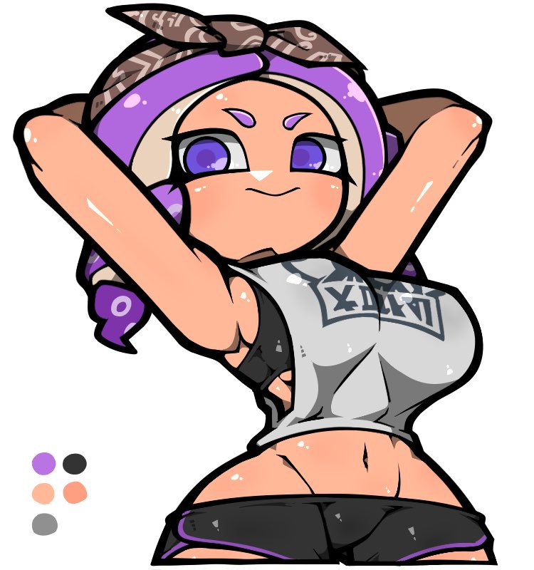 octoling player character and octoling girl (splatoon) drawn by name_omoitukan2