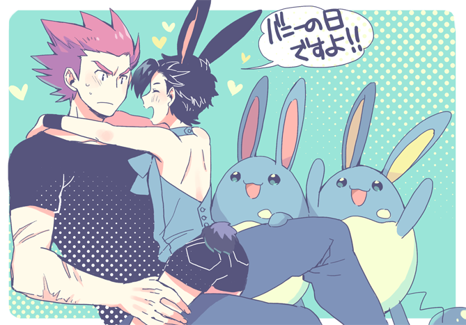 ethan, lance, and azumarill (pokemon and 1 more) drawn by xichii