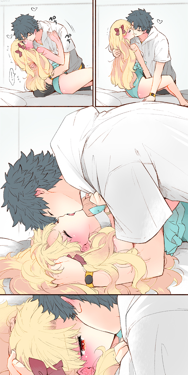 fujimaru ritsuka, ereshkigal, and space ereshkigal (fate and 1 more) drawn by azumi_(myameco)