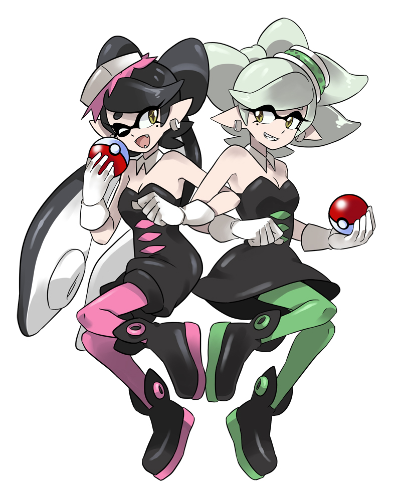 callie and marie (pokemon and 2 more) drawn by gomipomi