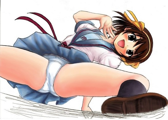 suzumiya haruhi (suzumiya haruhi no yuuutsu) drawn by anonymous_(japanese)