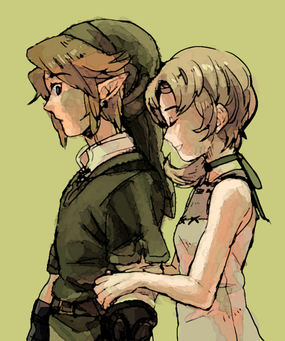 link and ilia (the legend of zelda and 1 more) drawn by yo_mo