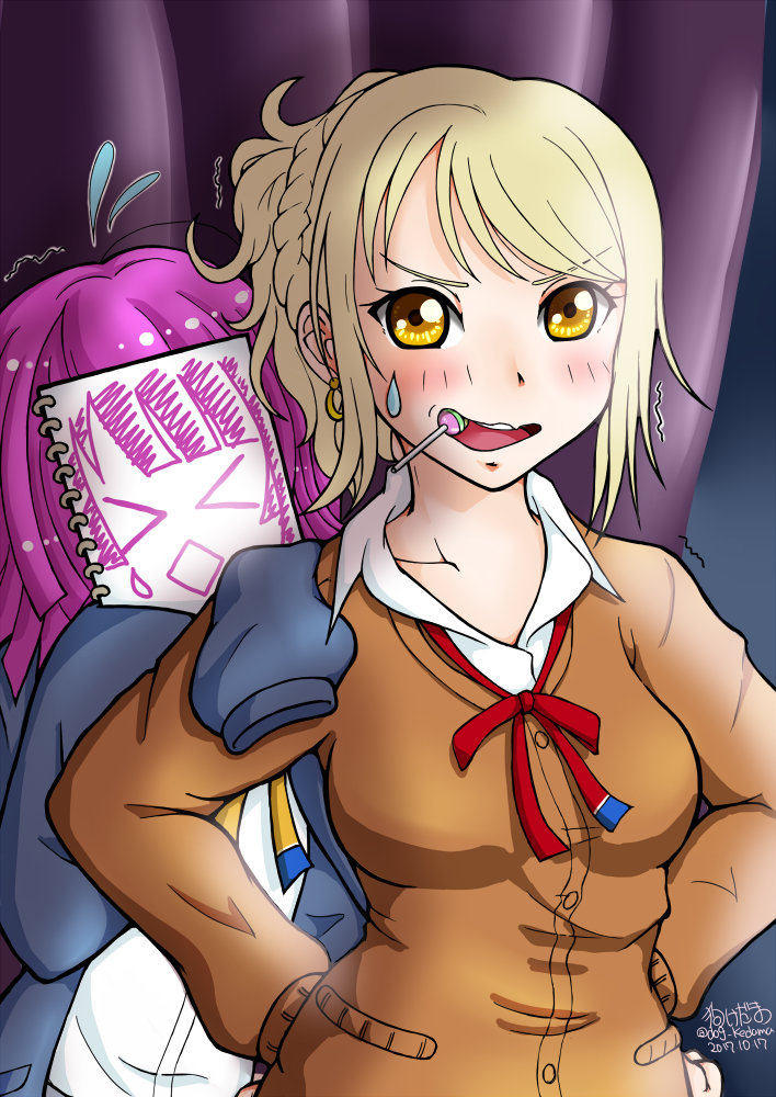 tennoji rina and miyashita ai (love live! and 2 more) drawn by inuge_tama