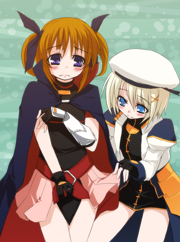 fate testarossa, takamachi nanoha, and yagami hayate (lyrical nanoha and 1 more) drawn by hinoeya_kiuri