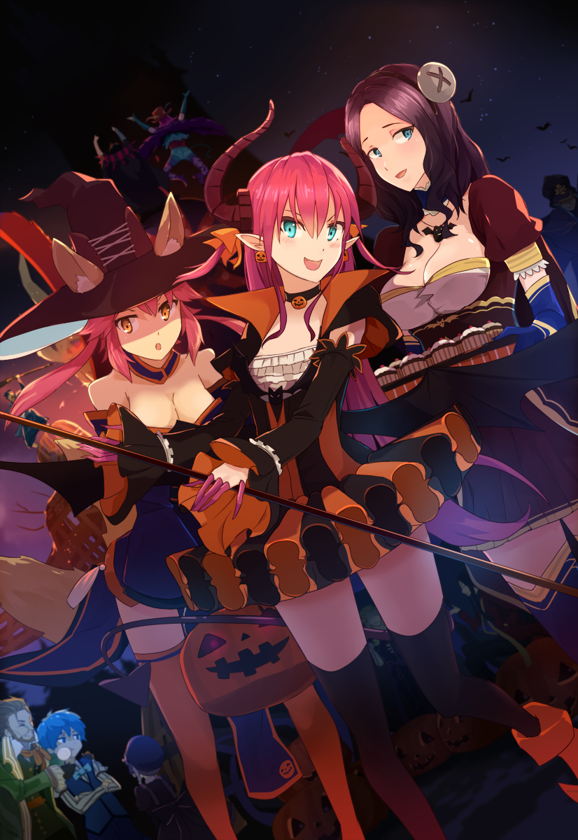 tamamo, tamamo no mae, waver velvet, elizabeth bathory, leonardo da vinci, and 9 more (fate and 1 more) drawn by hsin