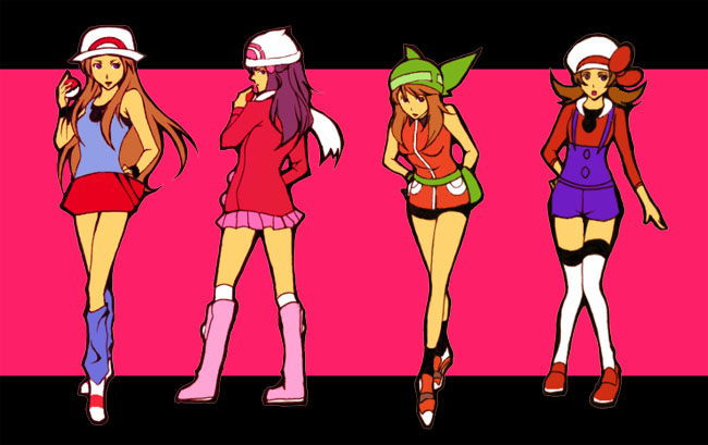 dawn, may, leaf, and lyra (pokemon and 6 more) drawn by fuki_raito