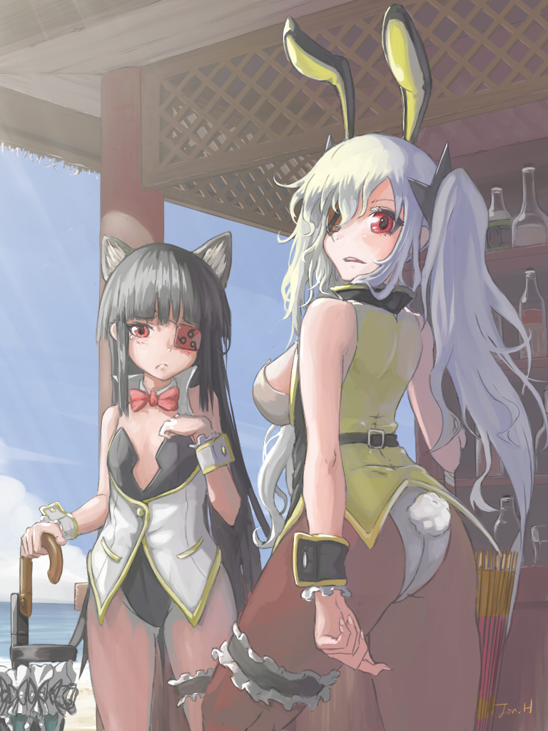 yagyu and mirai (senran kagura) drawn by jonathan_h