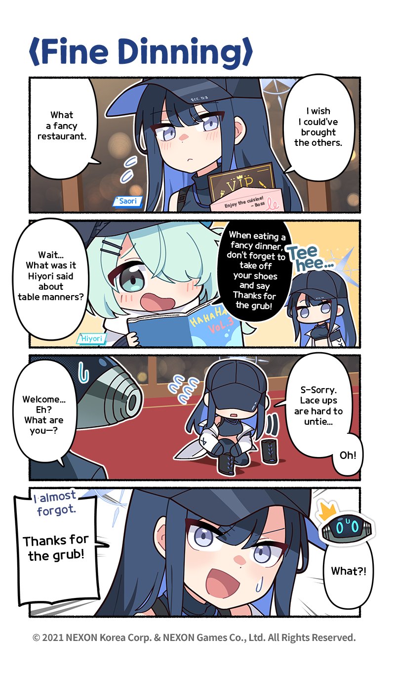 saori, hiyori, and android (blue archive) drawn by donmin_h