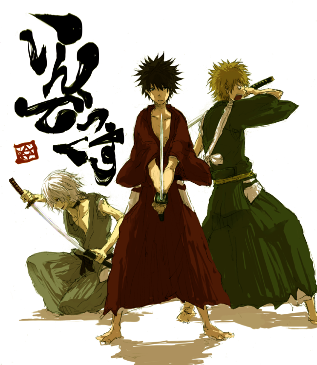 kamijou touma, accelerator, and hamazura shiage (toaru majutsu no index) drawn by goskt10trr