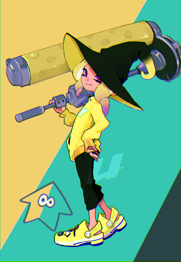 octoling player character and octoling girl (splatoon) drawn by imaikuy0